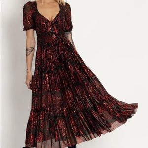 Black Milk Like A Dagger To My Heart Wrap Midaxi Dress- limited XS